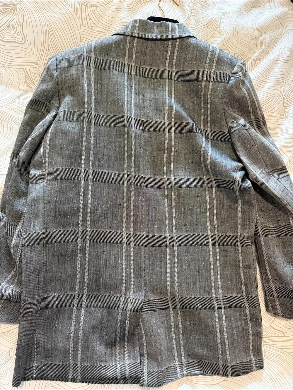 Toffs Gray Plaid Single-Breasted Blazer 8